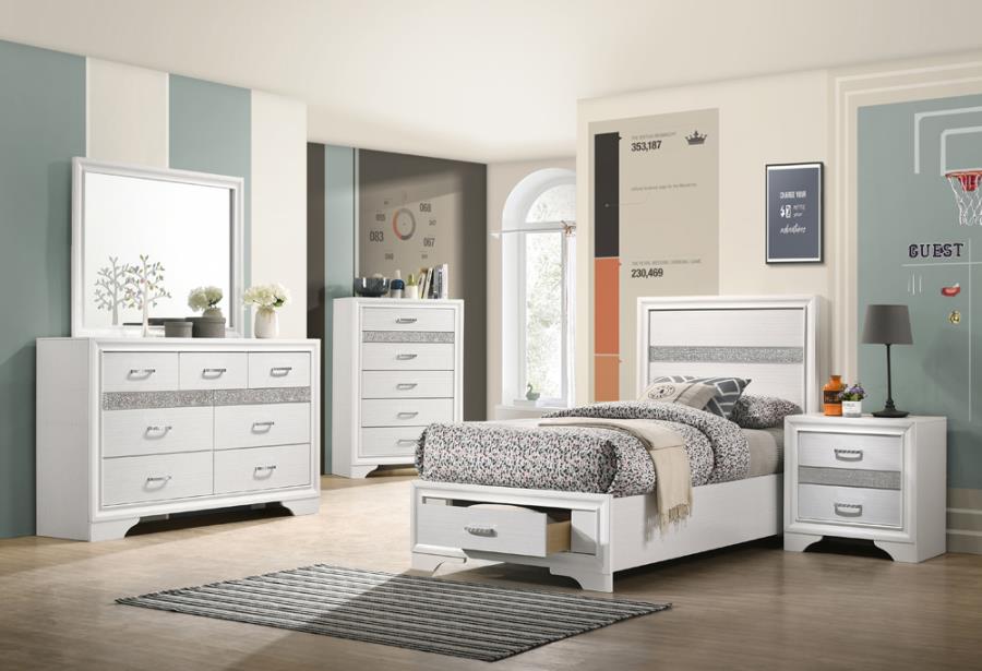 Coaster Miranda 5-piece Twin Storage Bedroom Set White Model 205111T-S5
