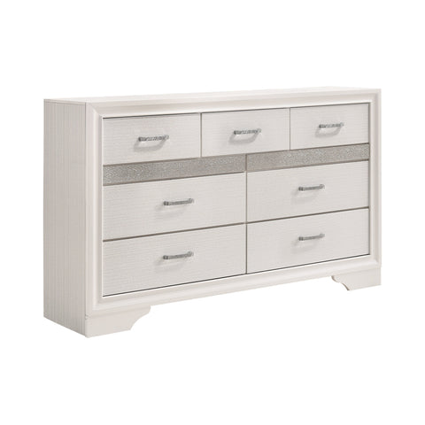 Coaster Miranda 7-drawer Dresser White and Rhinestone Model 205113