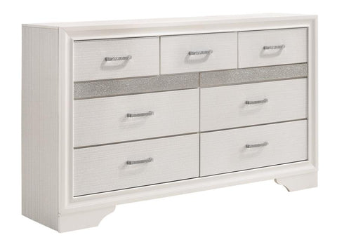 Coaster Miranda 7-drawer Dresser White and Rhinestone Model 205113