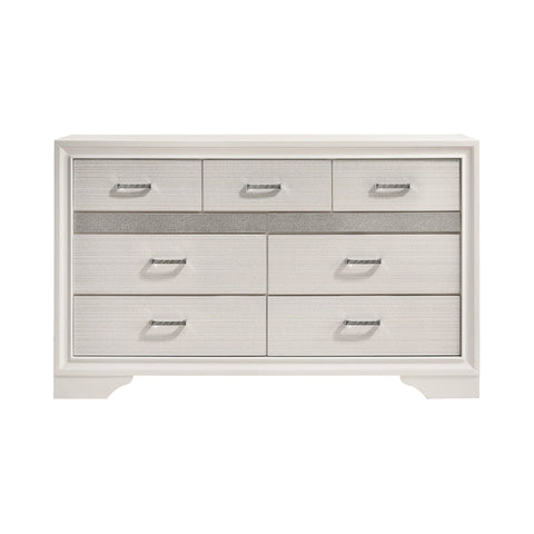 Coaster Miranda 7-drawer Dresser White and Rhinestone Model 205113
