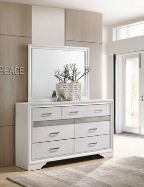Coaster Miranda Rectangular Mirror White Model 205114