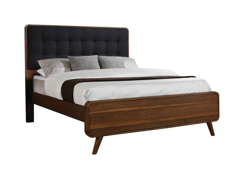 Coaster Robyn California King Bed with Upholstered Headboard Dark Walnut Model 205131KW