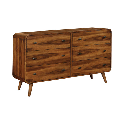 Coaster Robyn California King Bed with Upholstered Headboard Dark Walnut Model 205131KW