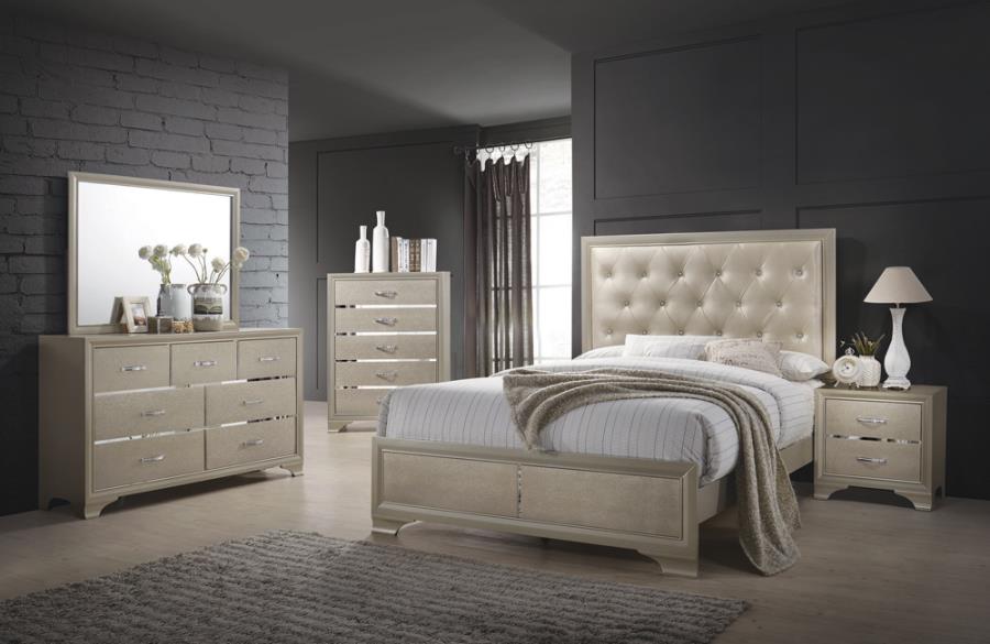 Coaster Beaumont Bedroom Set Metallic Champagne Model 205291Q-S5
