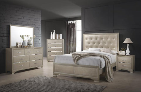 Coaster Beaumont Bedroom Set Metallic Champagne Model 205291Q-S5