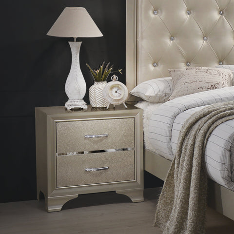 Coaster Beaumont 2-drawer Rectangular Nightstand Champagne Model 205292