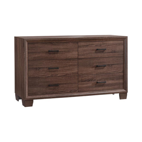 Coaster Brandon 6-drawer Dresser Medium Warm Brown Model 205323