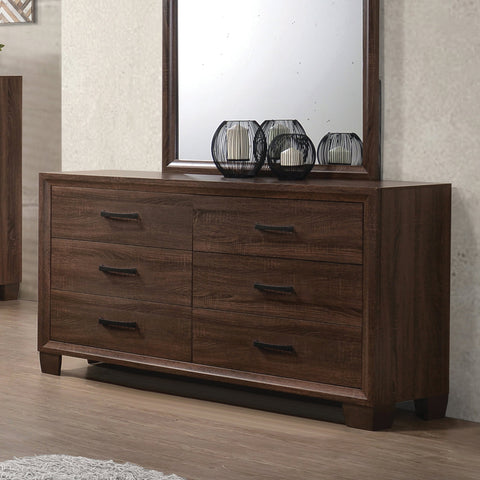 Coaster Brandon 6-drawer Dresser Medium Warm Brown Model 205323