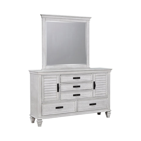 Coaster Franco Rectangular Mirror Antique White Model 205334