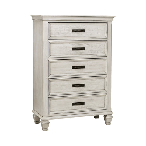 Coaster Franco 5-drawer Chest Antique White Model 205335
