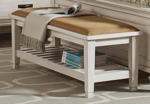 Coaster Franco Bench Brown and Antique White Model 205337