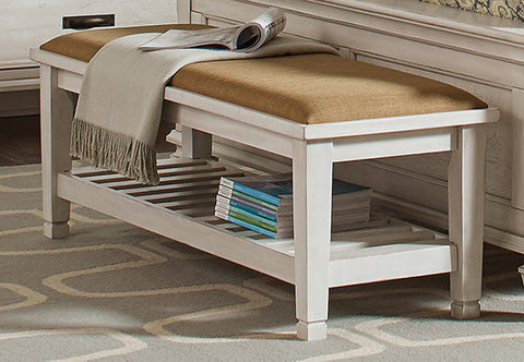 Coaster Franco Bench Brown and Antique White Model 205337
