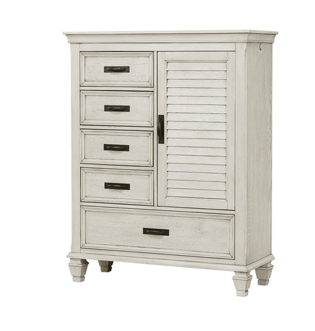 Coaster Franco 5-drawer Door Chest Antique White Model 205338