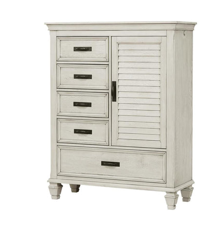 Coaster Franco 5-drawer Door Chest Antique White Model 205338