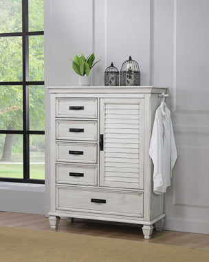 Coaster Franco 5-drawer Door Chest Antique White Model 205338