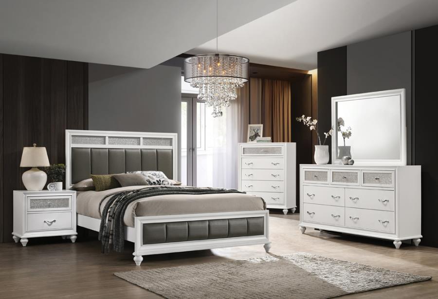 Coaster Barzini 5-piece Queen Panel Bedroom Set White Model 205891Q-S5