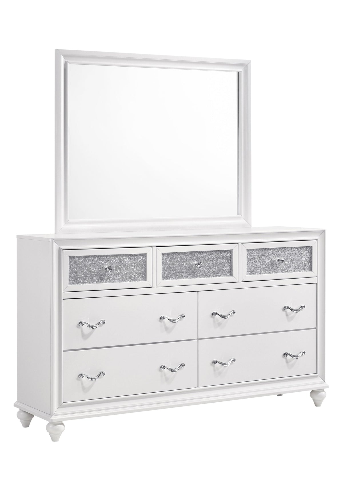 Coaster Barzini Rectangle Dresser Mirror White Model 205894