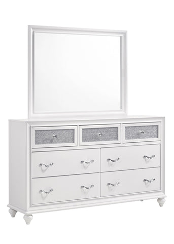 Coaster Barzini Rectangle Dresser Mirror White Model 205894