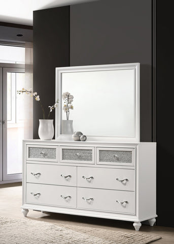 Coaster Barzini Rectangle Dresser Mirror White Model 205894
