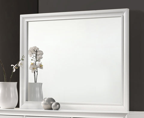 Coaster Barzini Rectangle Dresser Mirror White Model 205894