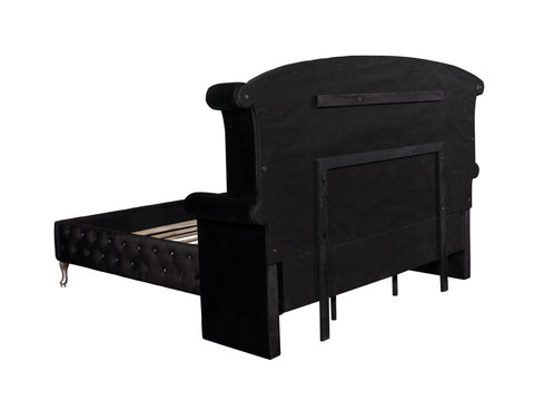Coaster Deanna Eastern King Tufted Upholstered Bed Black Model 206101KE