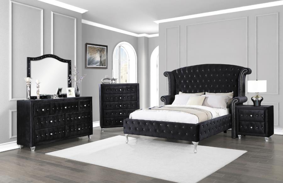 Coaster Deanna 4-piece California King Bedroom Set Black Model 206101KW-S4