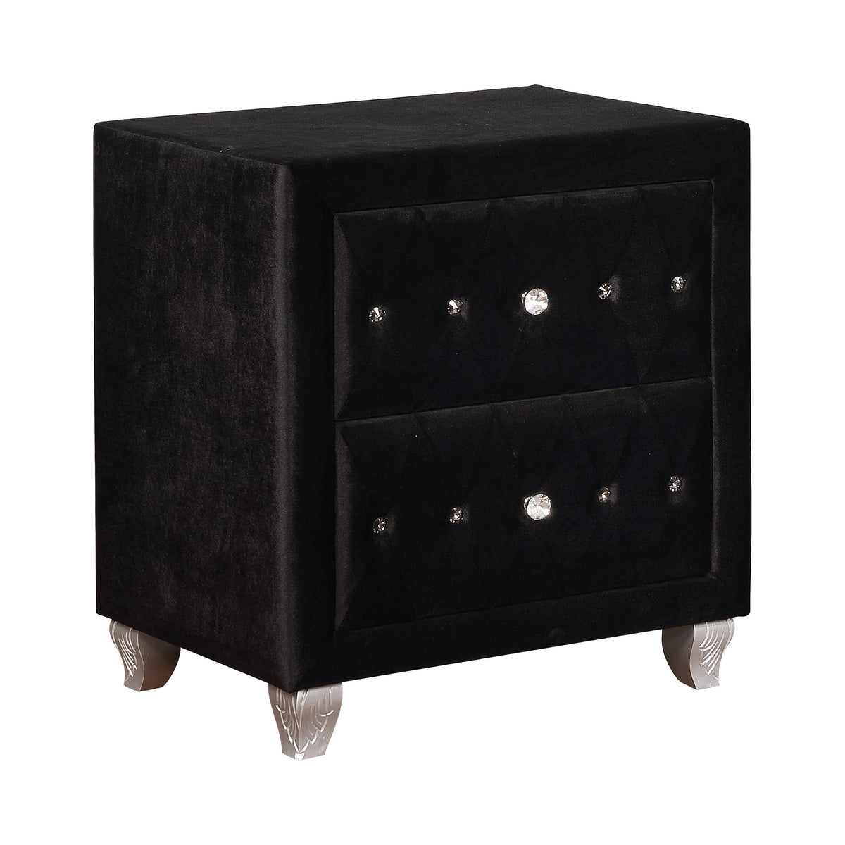 Coaster Deanna 2-drawer Rectangular Nightstand Black Model 206102