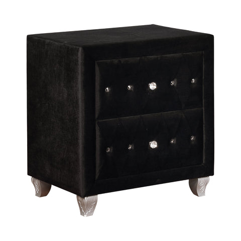 Coaster Deanna 2-drawer Rectangular Nightstand Black Model 206102