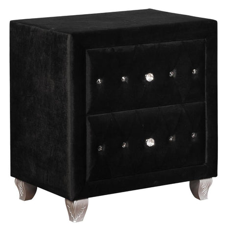 Coaster Deanna 2-drawer Rectangular Nightstand Black Model 206102