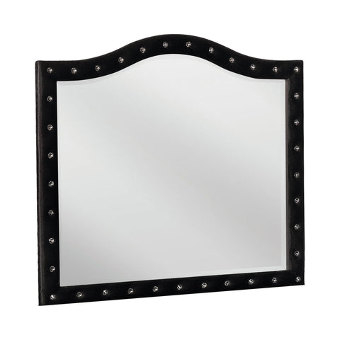 Coaster Deanna Button Tufted Mirror Black Model 206104