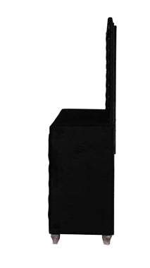 Coaster Deanna Button Tufted Mirror Black Model 206104