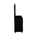 Coaster Deanna Button Tufted Mirror Black Model 206104