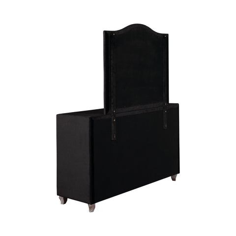 Coaster Deanna Button Tufted Mirror Black Model 206104