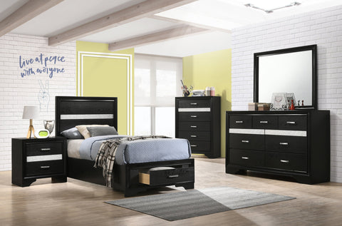 Coaster Miranda Twin Storage Bed Black Model 206361T