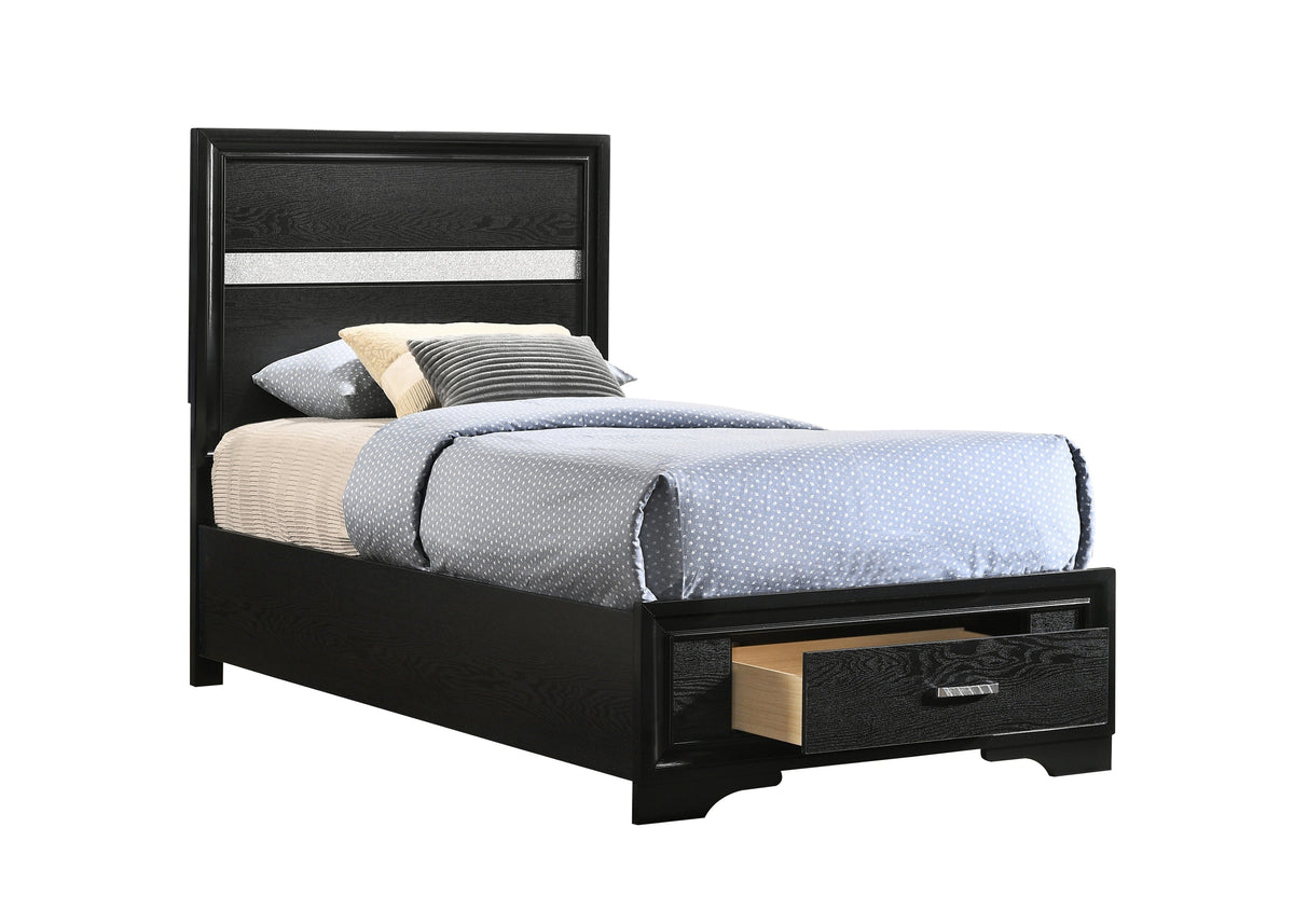 Coaster Miranda Twin Storage Bed Black Model 206361T