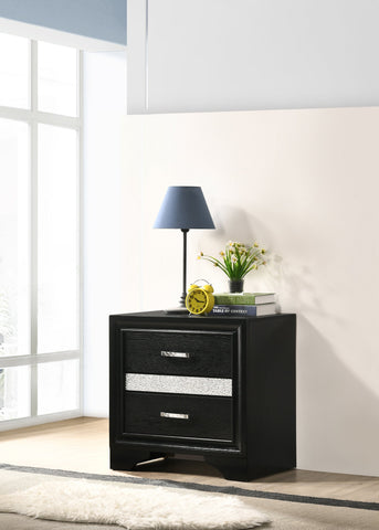 Coaster Miranda 2-drawer Nightstand Tray Black Model 206362