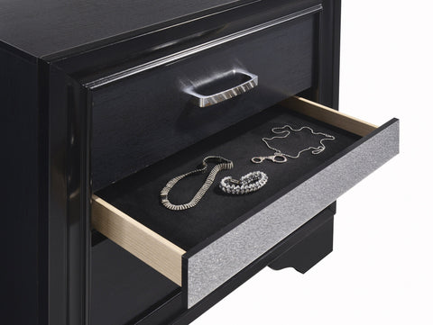 Coaster Miranda 2-drawer Nightstand Tray Black Model 206362