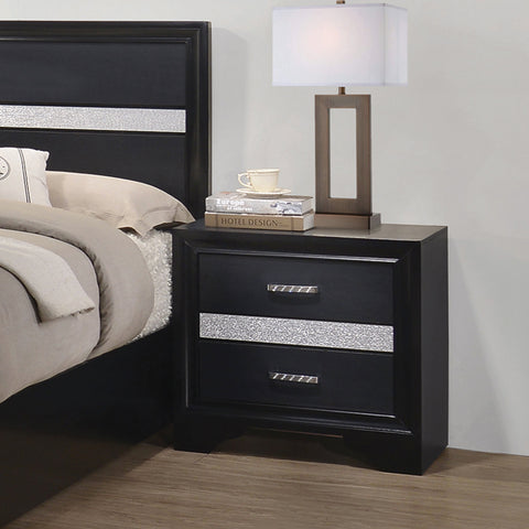 Coaster Miranda 2-drawer Nightstand Tray Black Model 206362