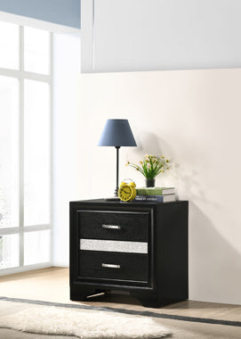 Coaster Miranda 2-drawer Nightstand Tray Black Model 206362