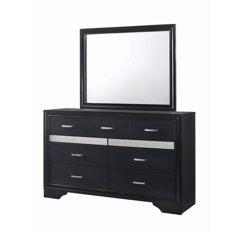 Coaster Miranda 7-drawer Dresser Black and Rhinestone Model 206363
