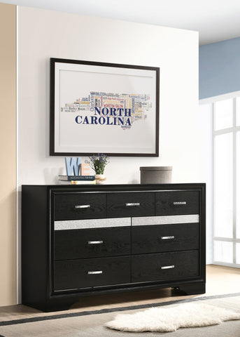 Coaster Miranda 7-drawer Dresser Black and Rhinestone Model 206363