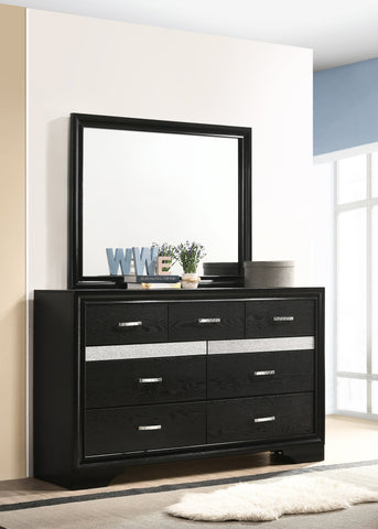 Coaster Miranda Rectangular Mirror Black Model 206364