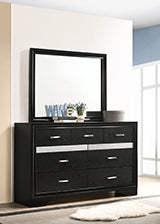 Coaster Miranda Rectangular Mirror Black Model 206364