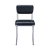 Coaster Retro Open Back Side Chairs Black and Chrome (Set of 2) Model 2066