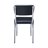 Coaster Retro Open Back Side Chairs Black and Chrome (Set of 2) Model 2066