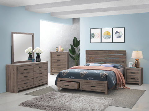 Coaster Brantford Queen Storage Bed Barrel Oak Model 207040Q