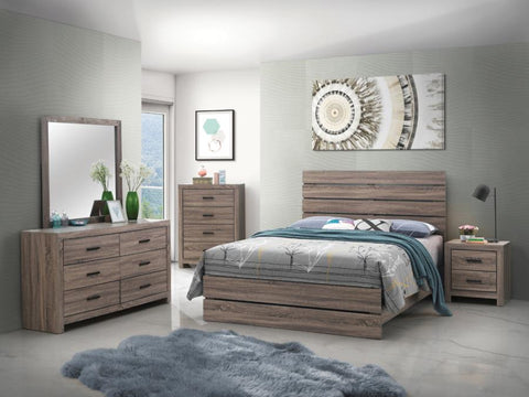 Coaster Brantford 5-piece Eastern King Panel Bedroom Set Barrel Oak Model 207041KE-S5