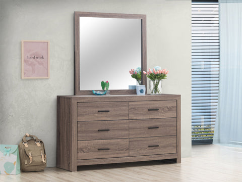 Coaster Brantford Rectangle Dresser Mirror Barrel Oak Model 207044