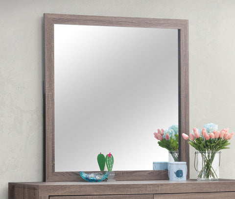 Coaster Brantford Rectangle Dresser Mirror Barrel Oak Model 207044