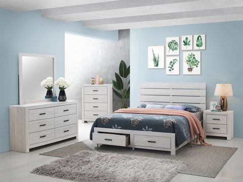 Coaster Brantford Eastern King Storage Bed Coastal White Model 207050KE